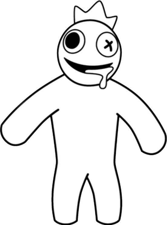 Desenho de Azul Babão Desenho Colorir Imprimir 05