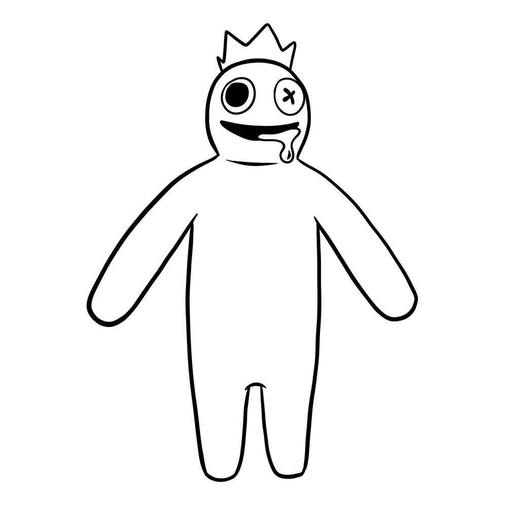 Desenho de Azul Babão Desenho Colorir Imprimir 08