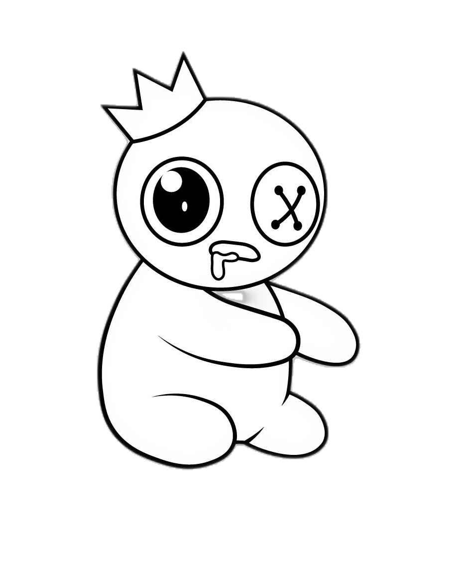 Desenho de Azul Babão Desenho Colorir Imprimir 09