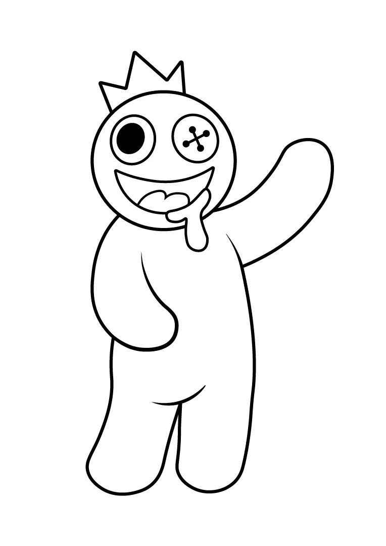 Desenho de Azul Babão Desenho Colorir Imprimir 12