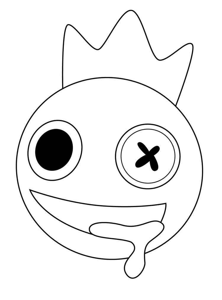 Desenho de Azul Babão Desenho Colorir Imprimir 15