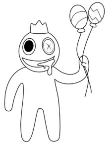 Desenho de Azul Babão Desenho Colorir Imprimir 18