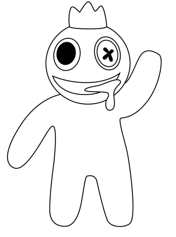 Desenho de Azul Babão Desenho Colorir Imprimir 20