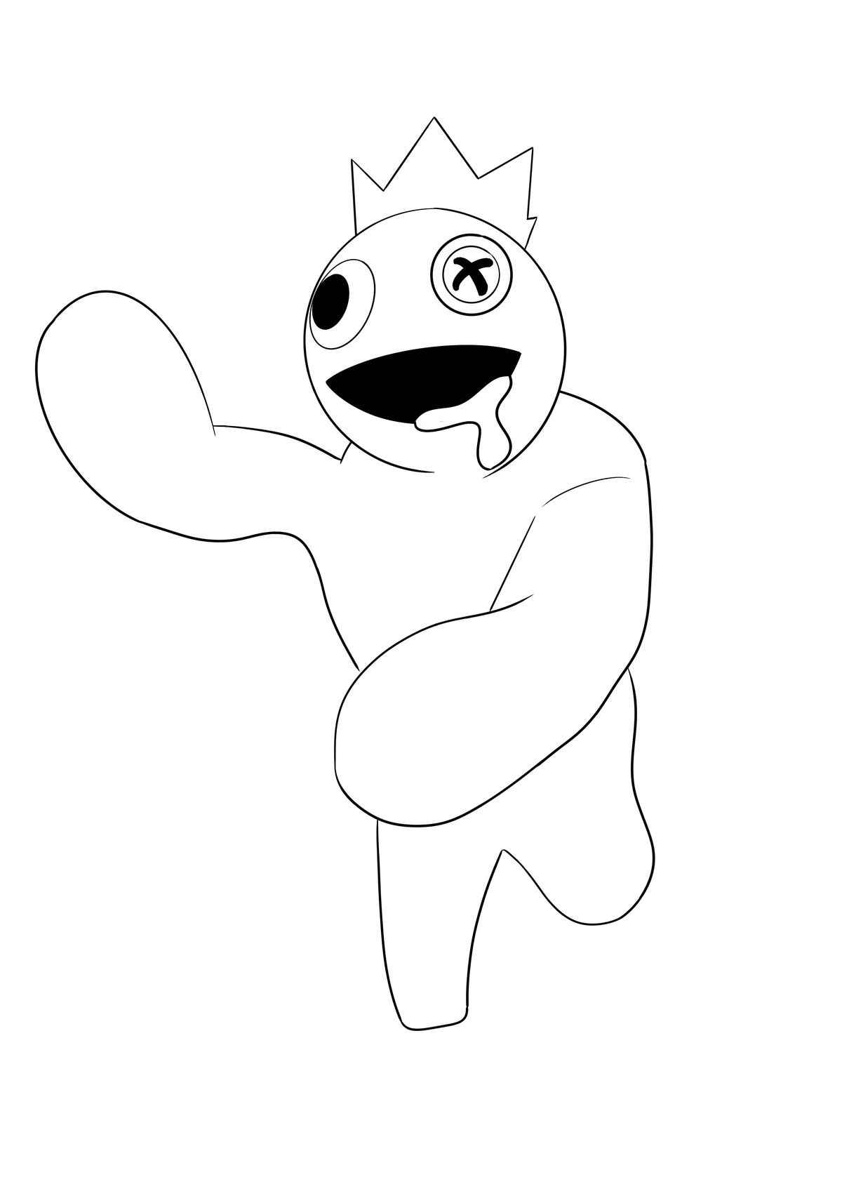 Desenho de Azul Babão Desenho Colorir Imprimir 21