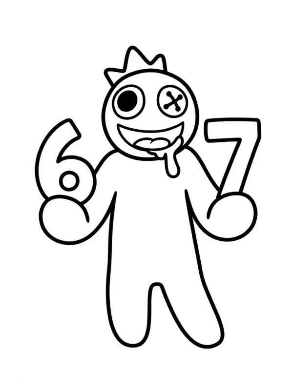 Desenho de Azul Babão Desenho Colorir Imprimir 22