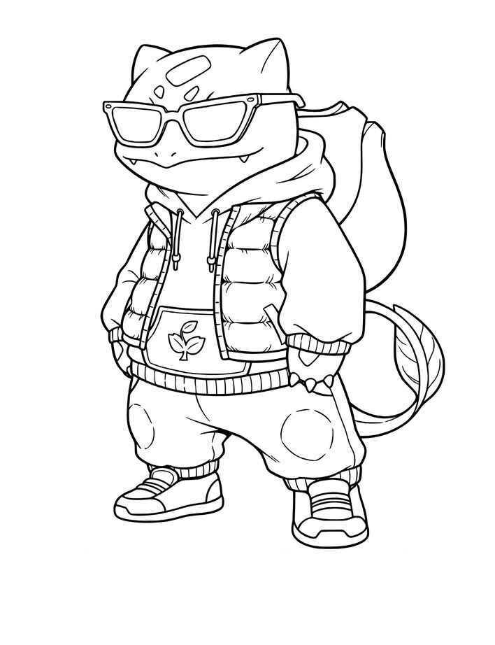 Desenho de Bulbasaur Desenho Colorir Imprimir 02