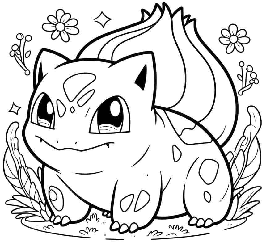 Desenho de Bulbasaur Desenho Colorir Imprimir 16