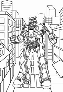 Desenho de Bumblebee Desenho Colorir Imprimir 12
