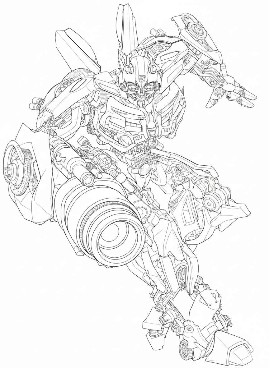 Desenho de Bumblebee Desenho Colorir Imprimir 26