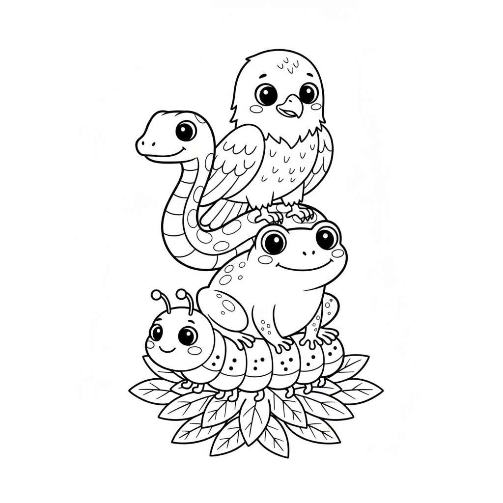 Desenho de Cadeia Alimentar Desenho Colorir Imprimir 06