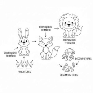 Desenho de Cadeia Alimentar Desenho Colorir Imprimir 07