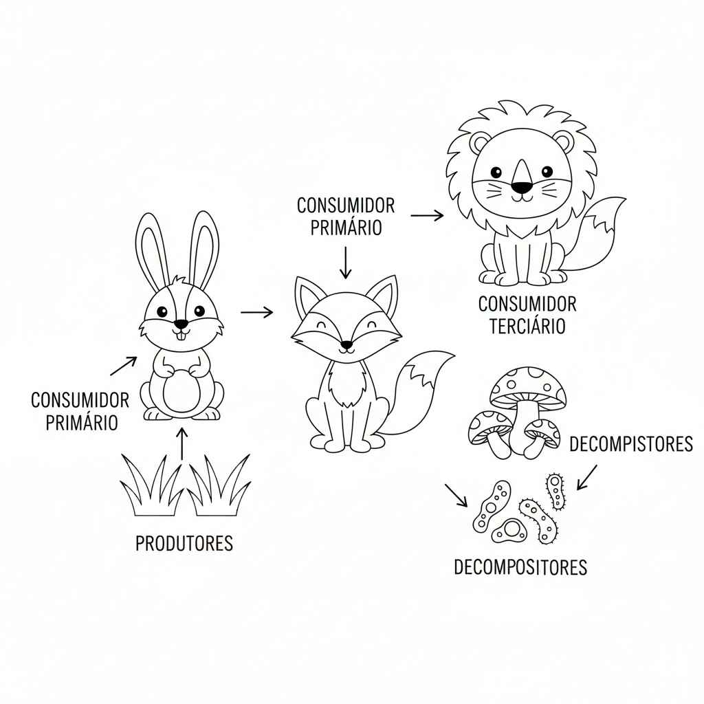 Desenho de Cadeia Alimentar Desenho Colorir Imprimir 07