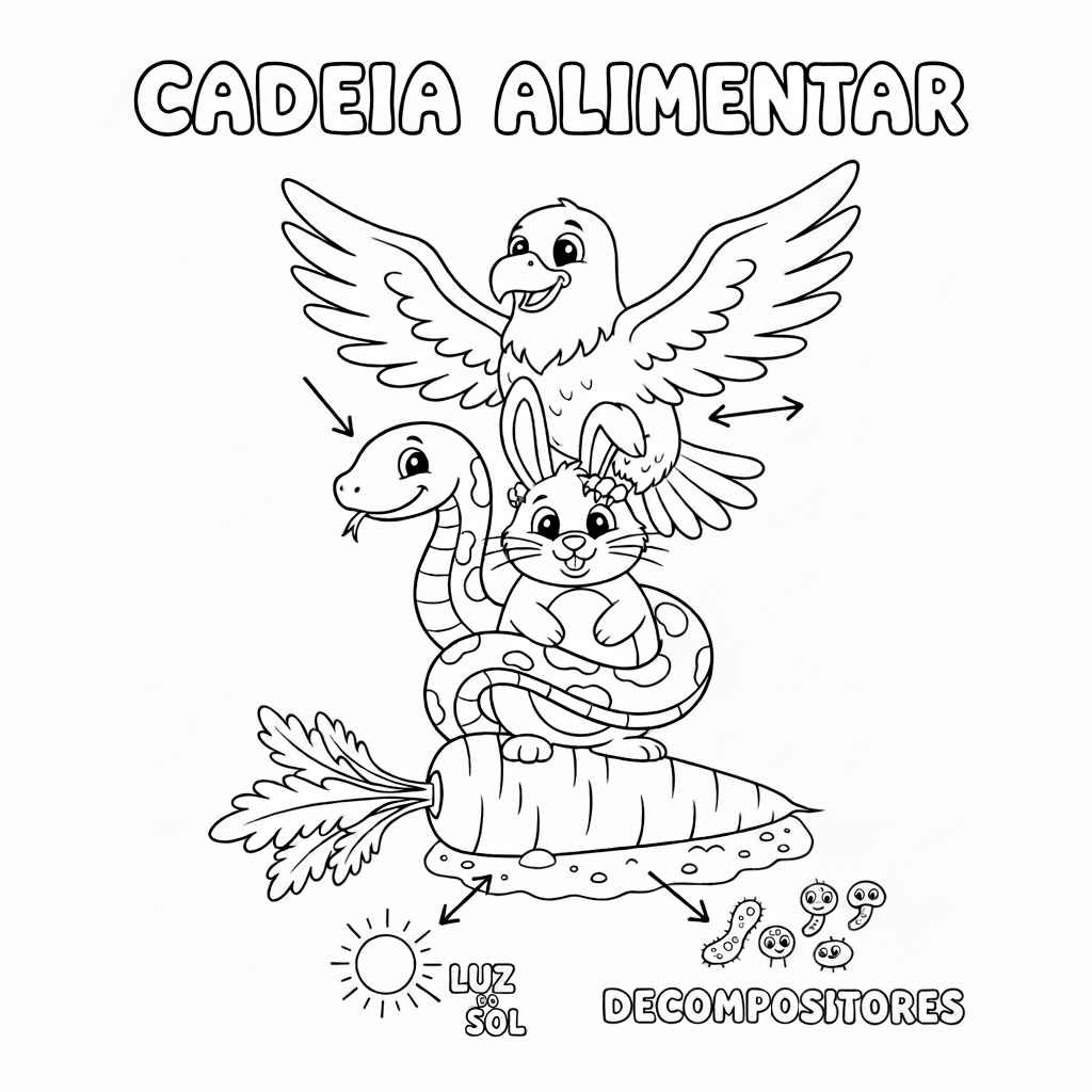 Desenho de Cadeia Alimentar Desenho Colorir Imprimir 08