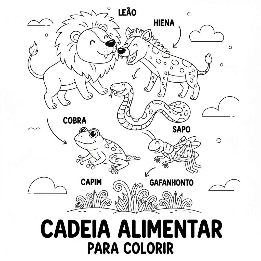 Desenho de Cadeia Alimentar Desenho Colorir Imprimir 10
