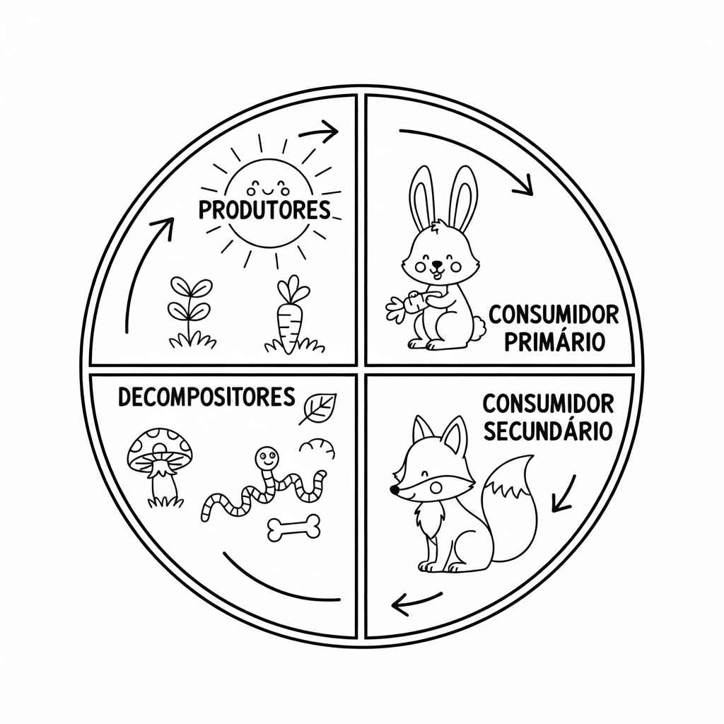 Desenho de Cadeia Alimentar Desenho Colorir Imprimir 11