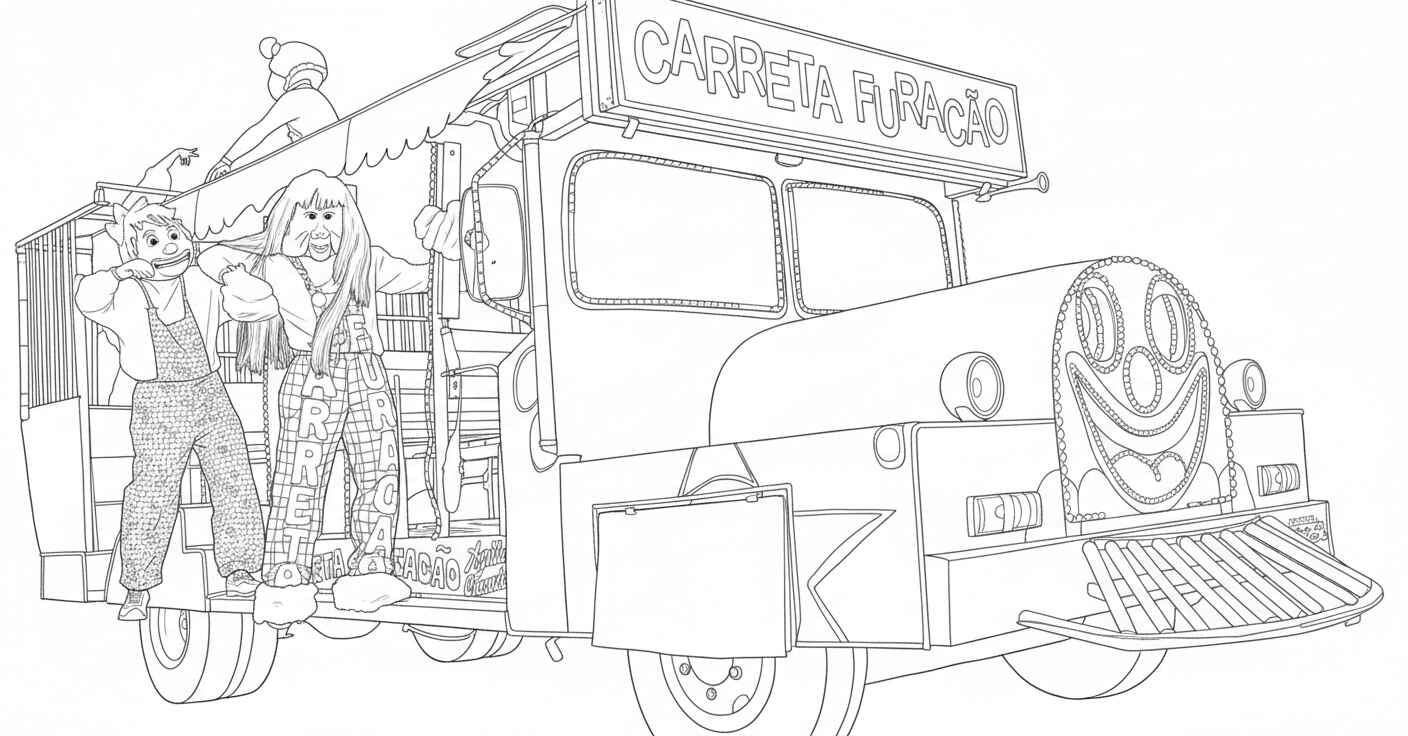 Desenho de Carreta Furacao Desenho Colorir Imprimir 06
