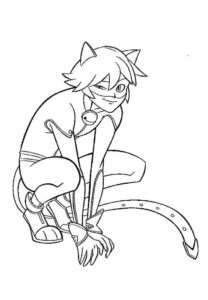 Desenho de Cat Noir Desenho Colorir Imprimir 03