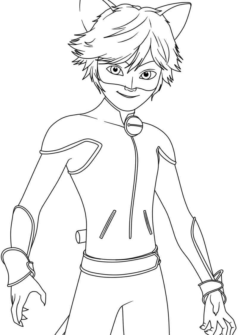Desenho de Cat Noir Desenho Colorir Imprimir 06