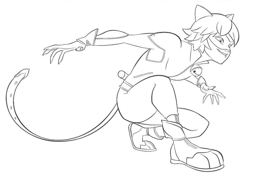 Desenho de Cat Noir Desenho Colorir Imprimir 08