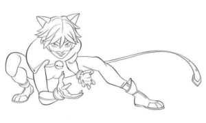 Desenho de Cat Noir Desenho Colorir Imprimir 11