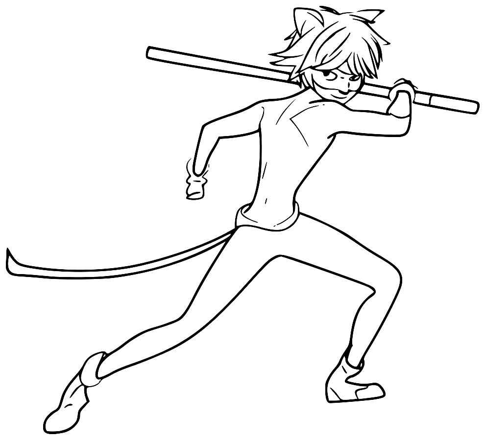 Desenho de Cat Noir Desenho Colorir Imprimir 13