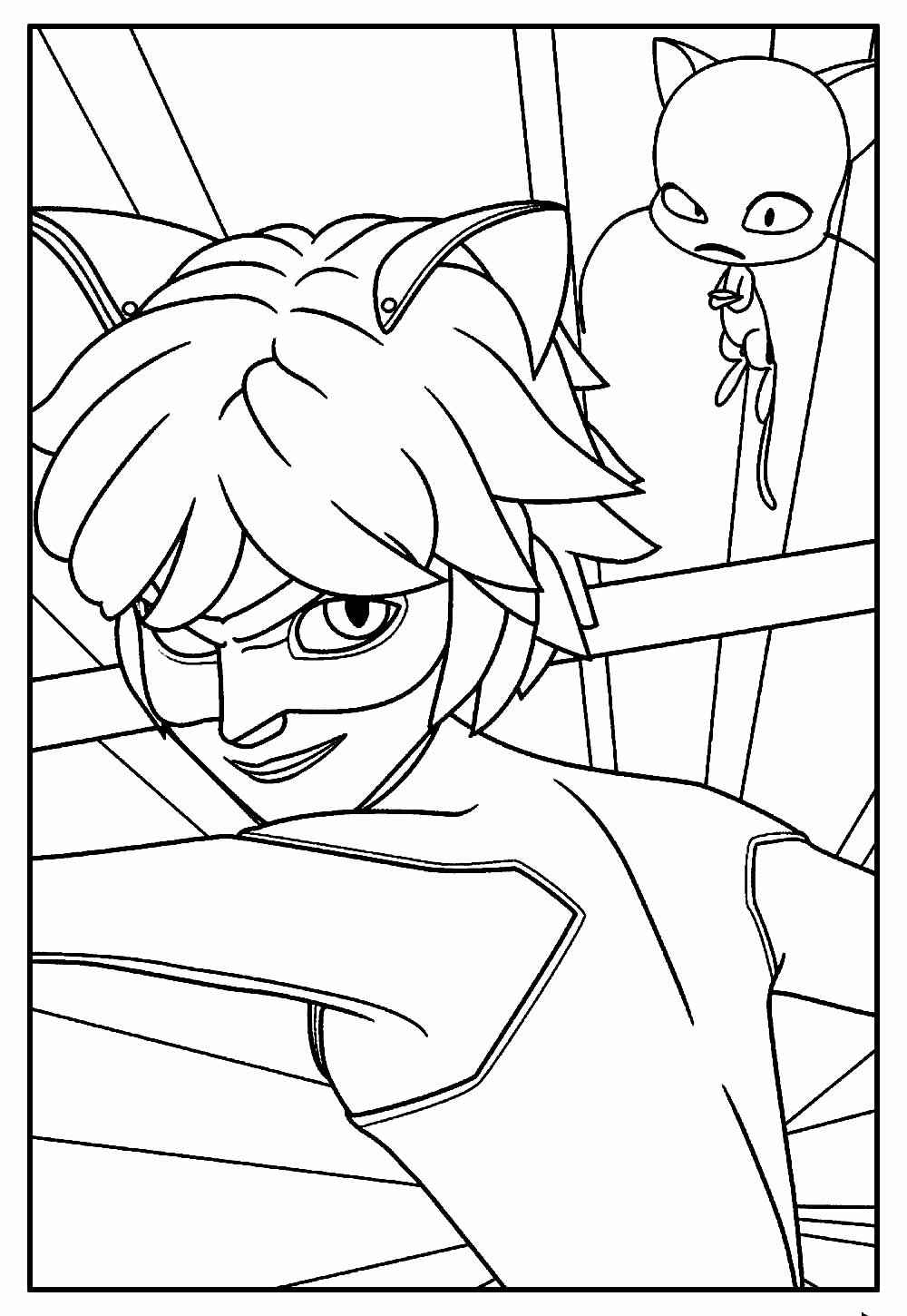 Desenho de Cat Noir Desenho Colorir Imprimir 17