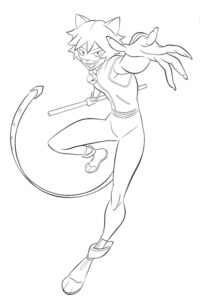 Desenho de Cat Noir Desenho Colorir Imprimir 21