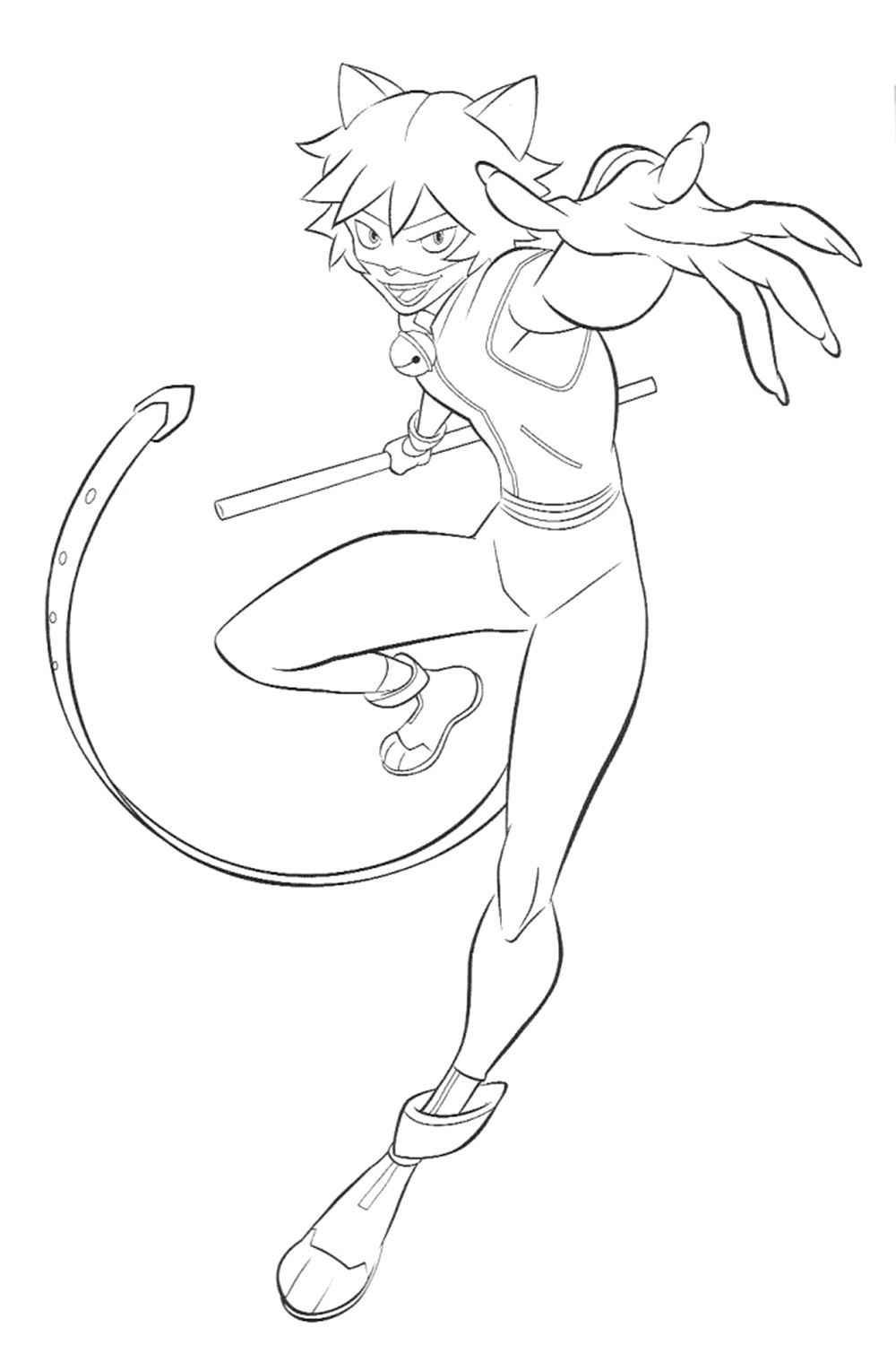 Desenho de Cat Noir Desenho Colorir Imprimir 21