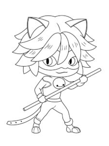 Desenho de Cat Noir Desenho Colorir Imprimir 22
