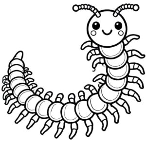 Desenho de Centopeia Desenho Colorir Imprimir 05