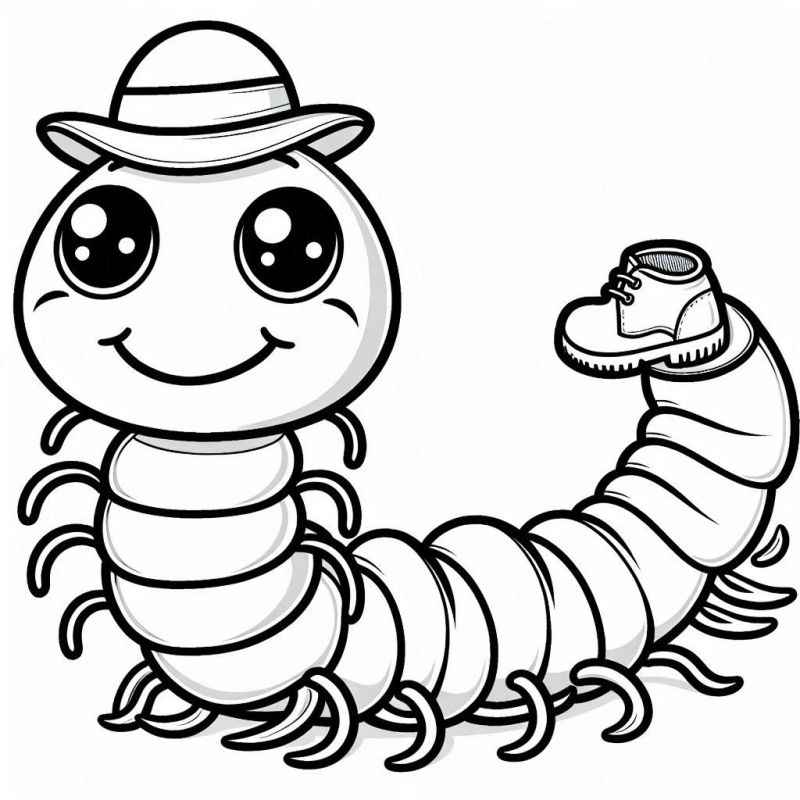 Desenho de Centopeia Desenho Colorir Imprimir 09