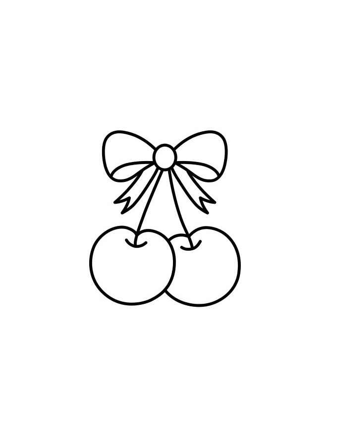 Desenho de Cereja Desenho Colorir Imprimir 03