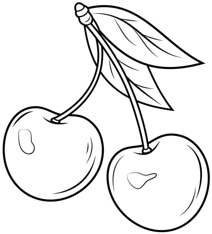 Desenho de Cereja Desenho Colorir Imprimir 04