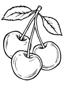 Desenho de Cereja Desenho Colorir Imprimir 07