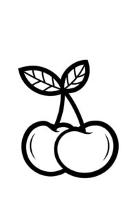 Desenho de Cereja Desenho Colorir Imprimir 08