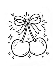 Desenho de Cereja Desenho Colorir Imprimir 11