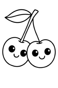 Desenho de Cereja Desenho Colorir Imprimir 12