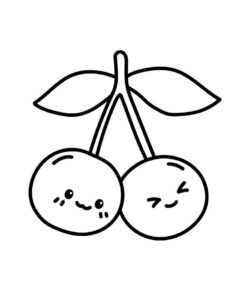Desenho de Cereja Desenho Colorir Imprimir 17