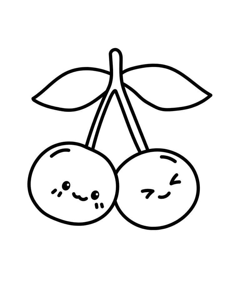 Desenho de Cereja Desenho Colorir Imprimir 17