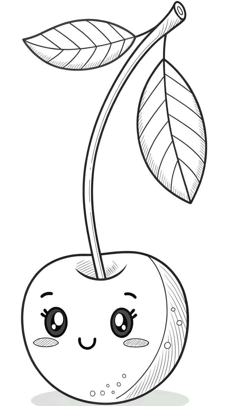Desenho de Cereja Desenho Colorir Imprimir 18