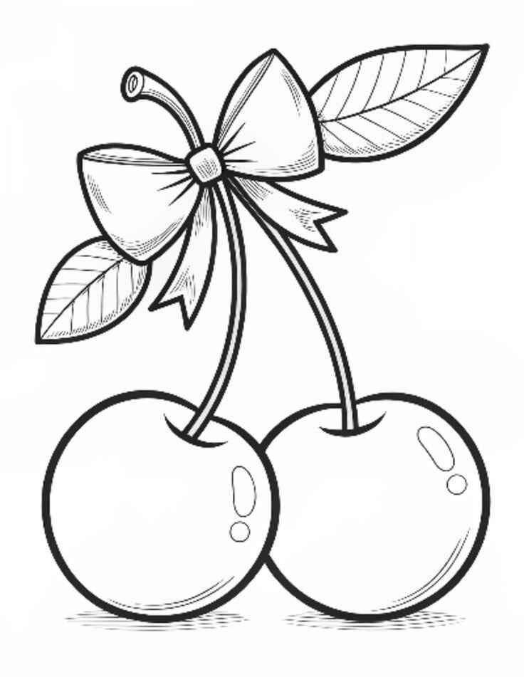 Desenho de Cereja Desenho Colorir Imprimir 20