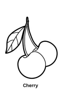 Desenho de Cereja Desenho Colorir Imprimir 22