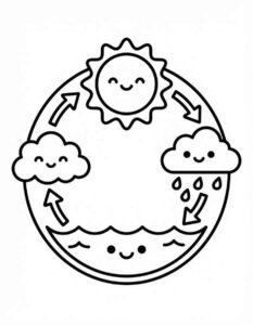 Desenho de Ciclo Da Agua Desenho Colorir Imprimir 11