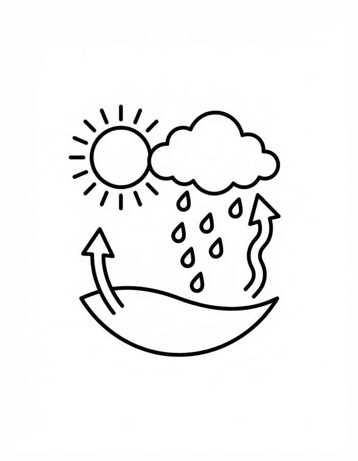 Desenho de Ciclo Da Agua Desenho Colorir Imprimir 8