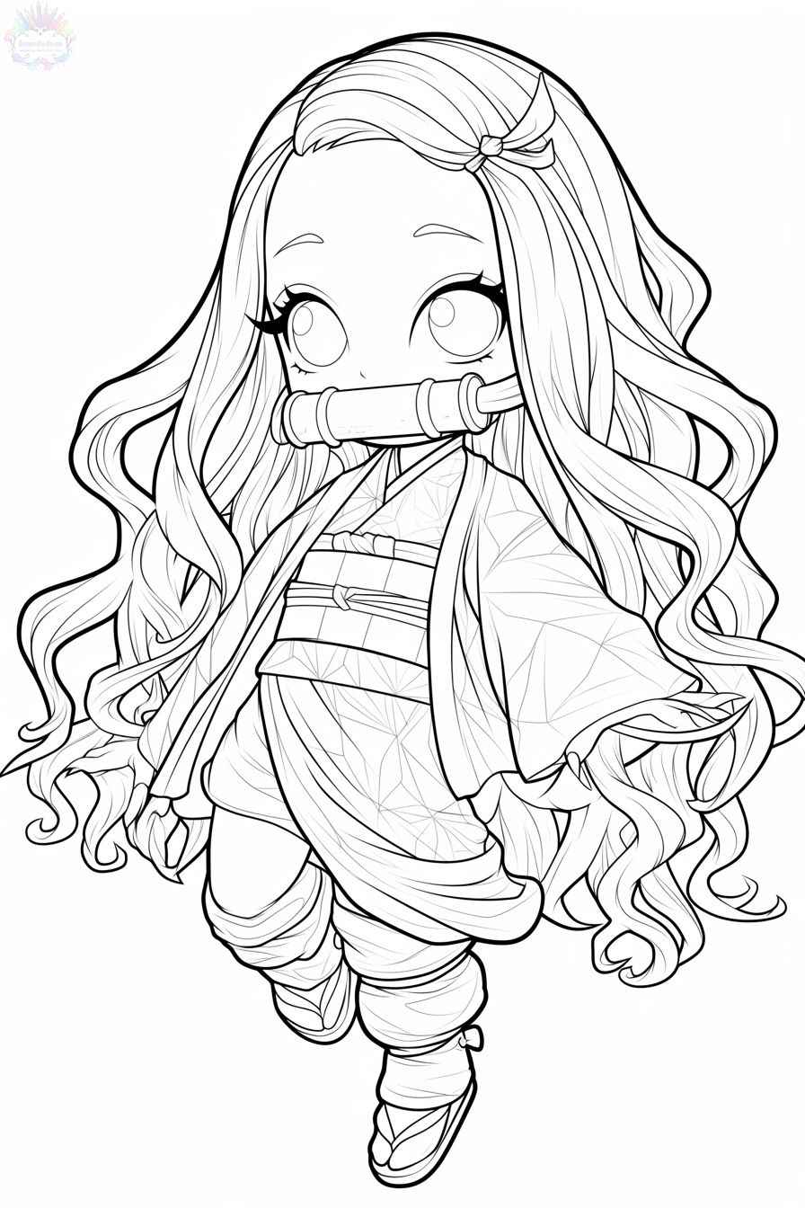 Desenho de Desenho Nezuko Kamado Para Colorir 00018