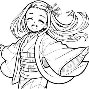 Desenho de Nezuko Desenho Colorir Imprimir 01