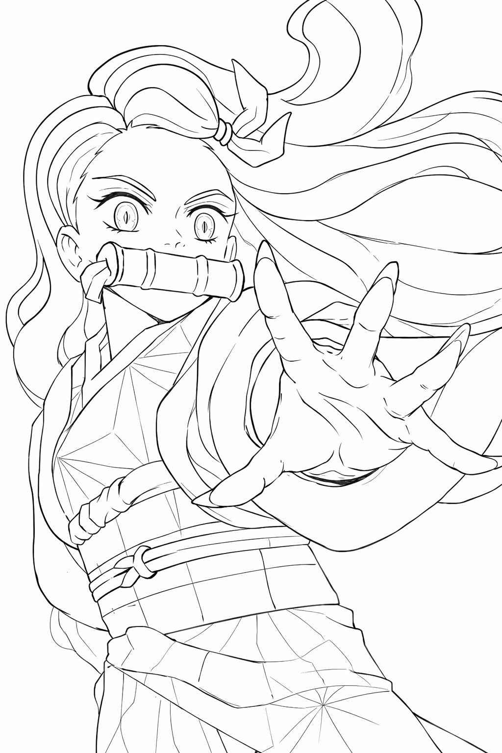 Desenho de Nezuko Desenho Colorir Imprimir 02