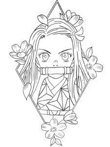 Desenho de Nezuko Desenho Colorir Imprimir 03