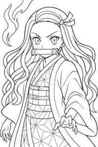 Desenho de Nezuko Desenho Colorir Imprimir 11