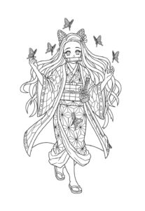 Desenho de Nezuko Desenho Colorir Imprimir 17